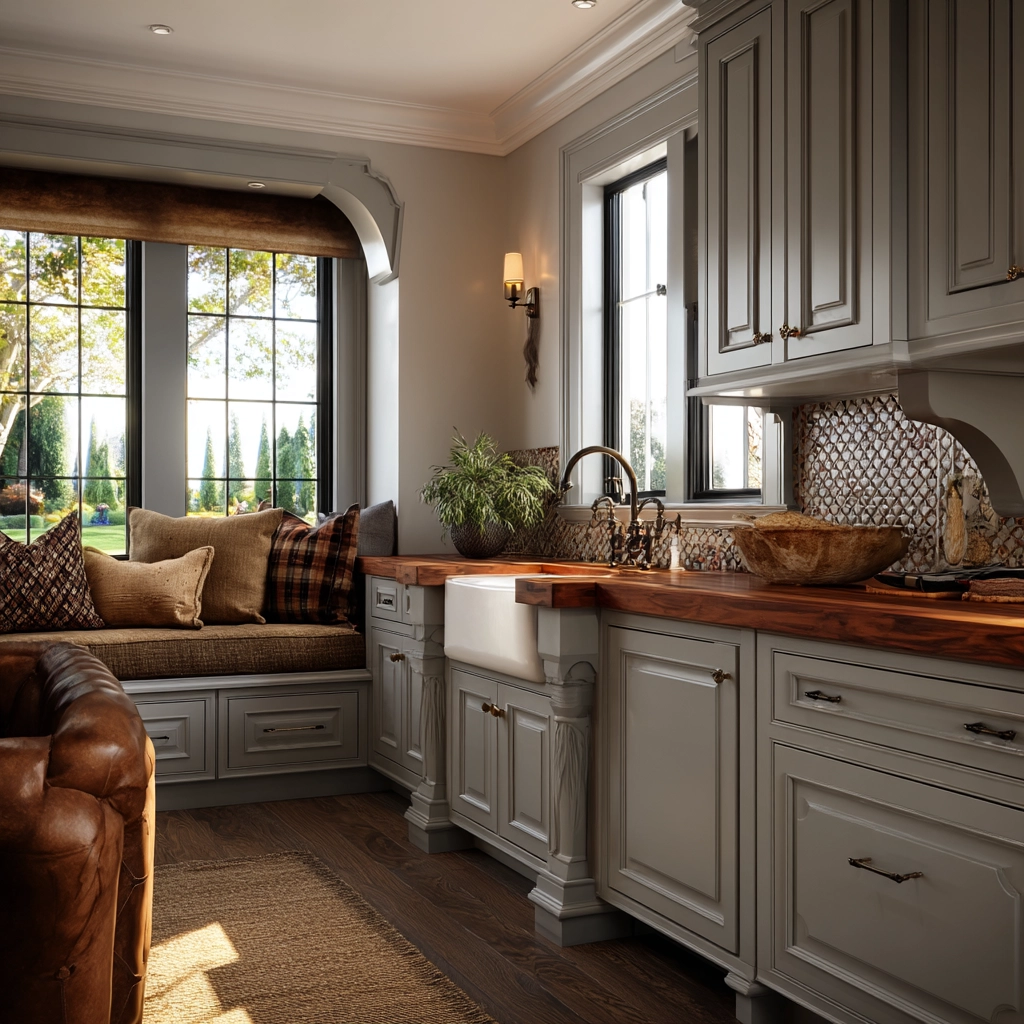 gray kitchen cabinets 29