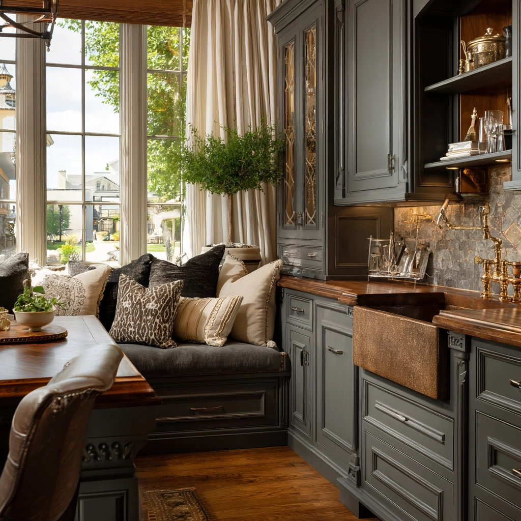 gray kitchen cabinets 31
