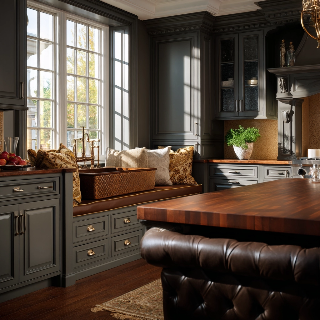 gray kitchen cabinets 32