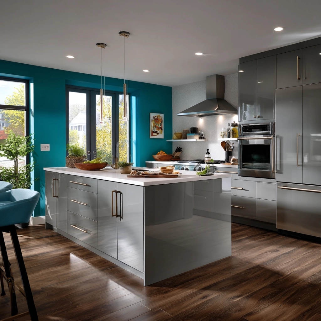 gray kitchen cabinets 34