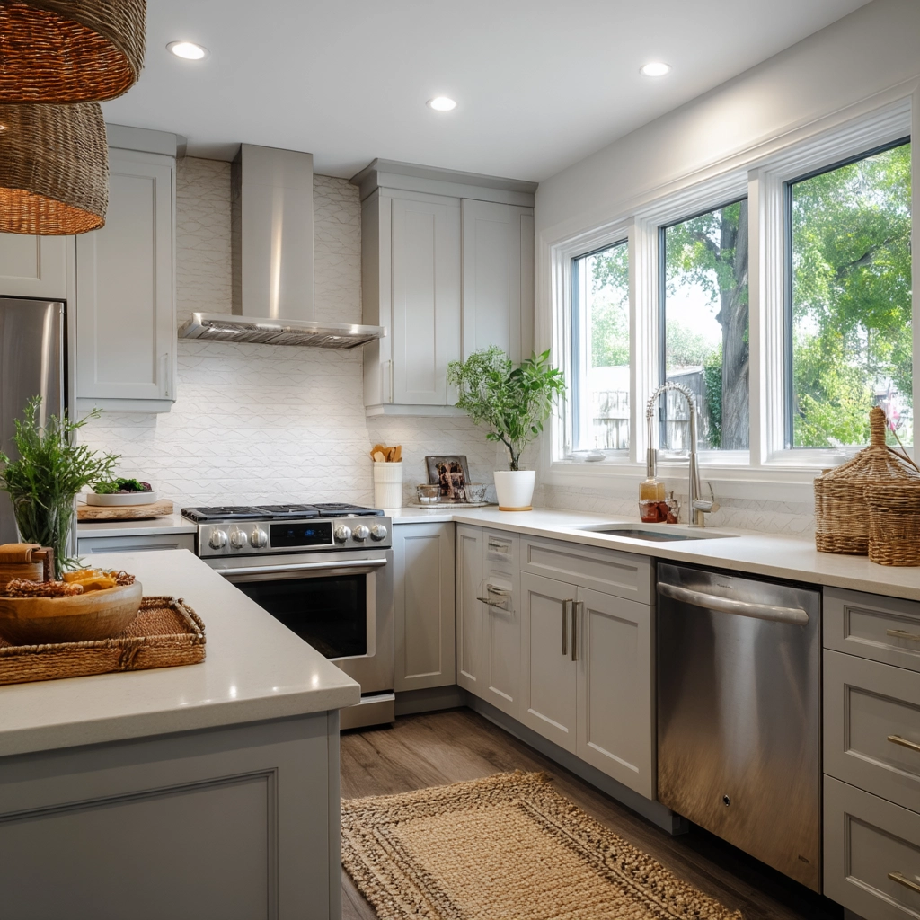 gray kitchen cabinets 38