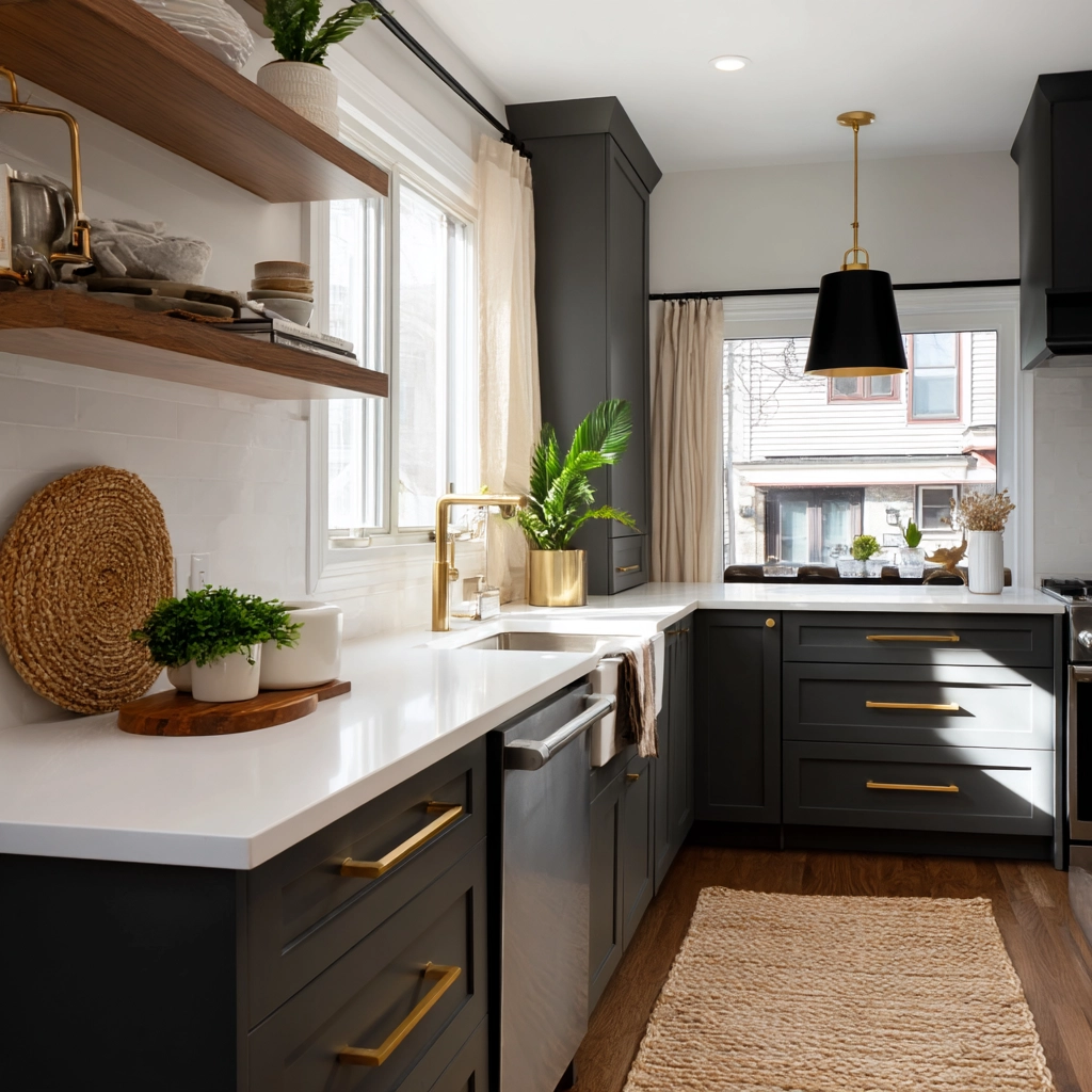 gray kitchen cabinets 47