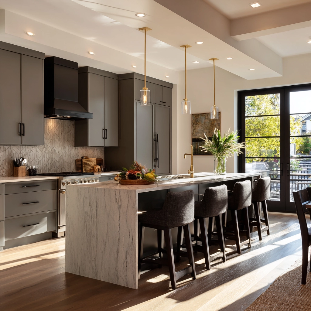 gray kitchen cabinets 49