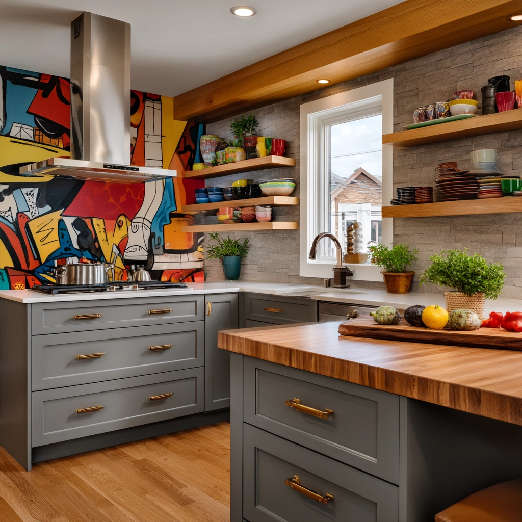 gray kitchen cabinets 57
