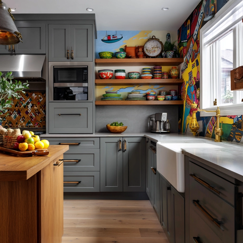 gray kitchen cabinets 58
