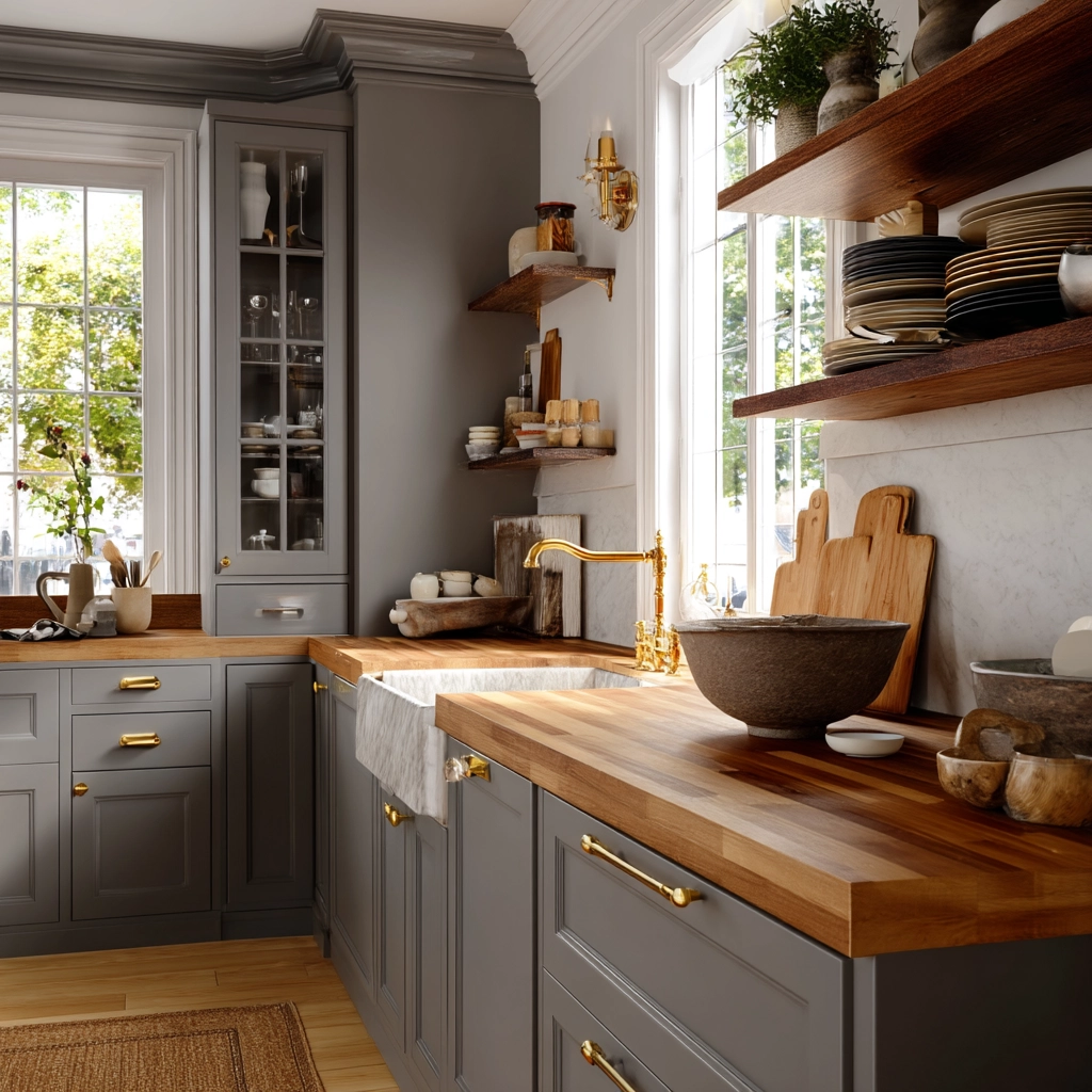 gray kitchen cabinets 7