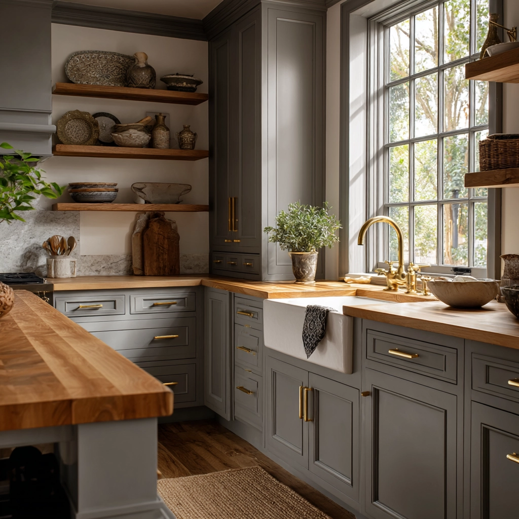 gray kitchen cabinets 8