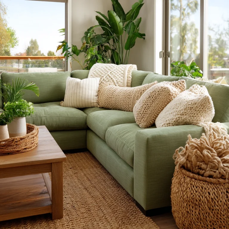 green living room decor 1