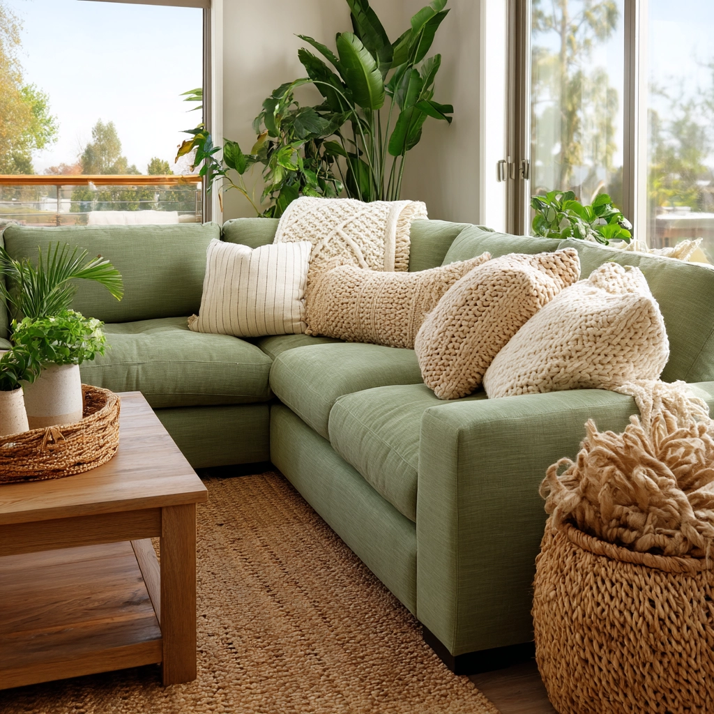 green living room decor 1