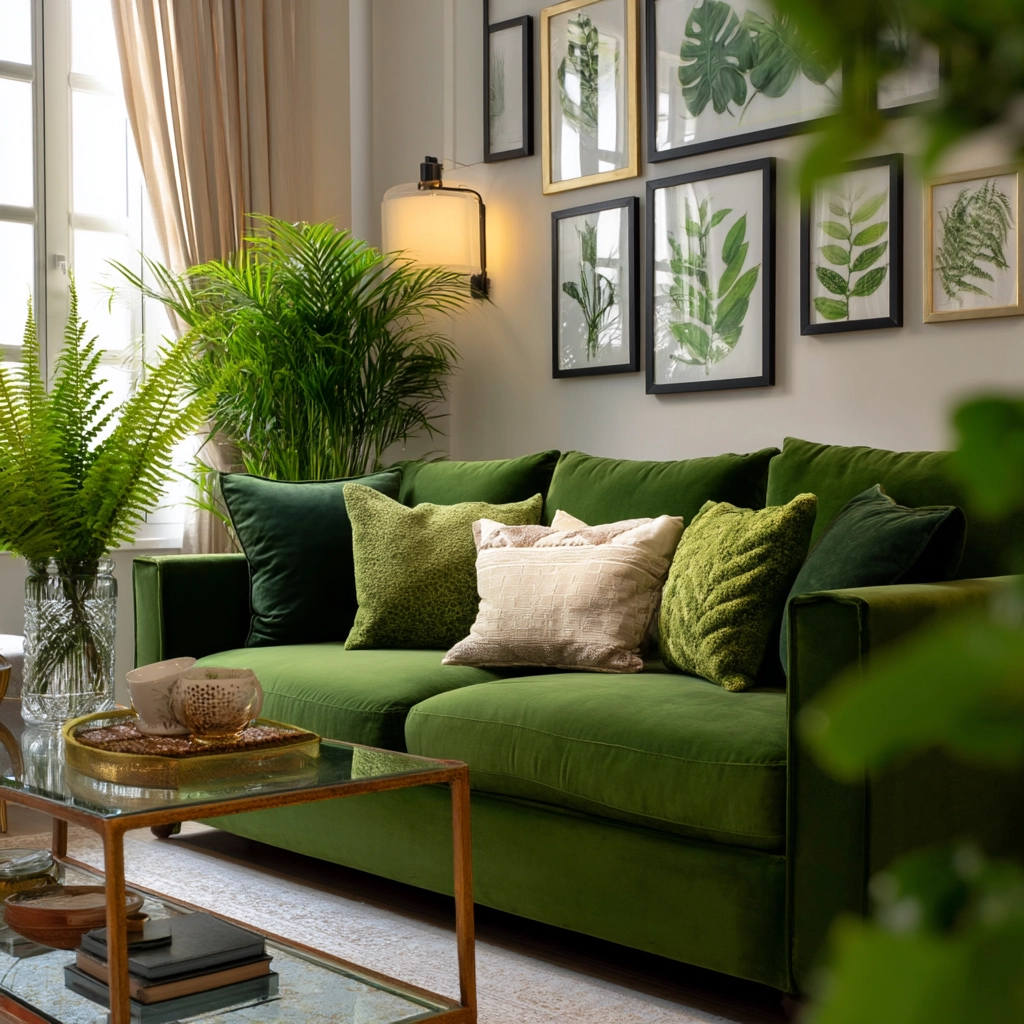green living room decor 11