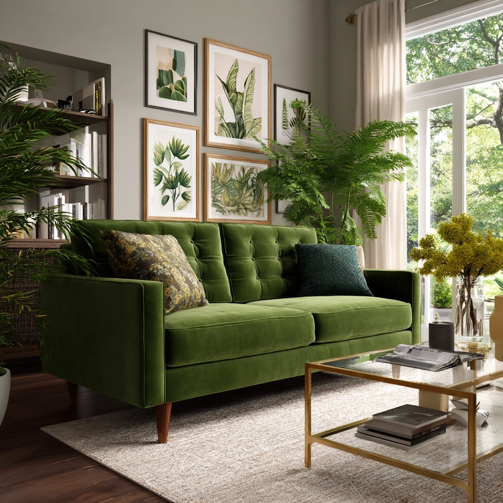 green living room decor 12