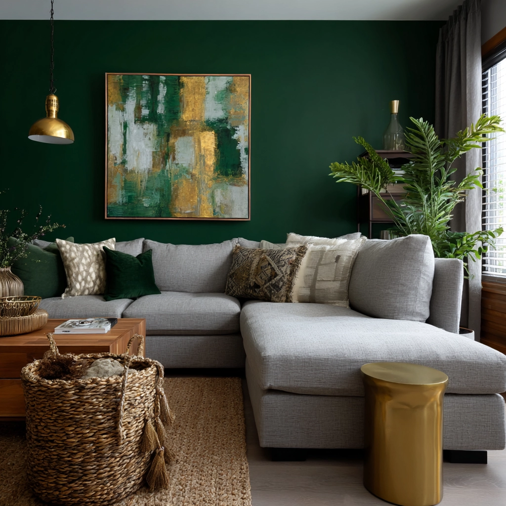 green living room decor 17