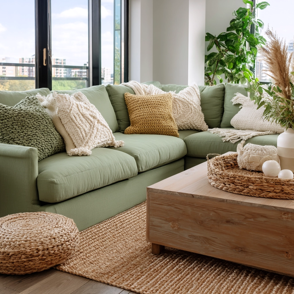 green living room decor 2