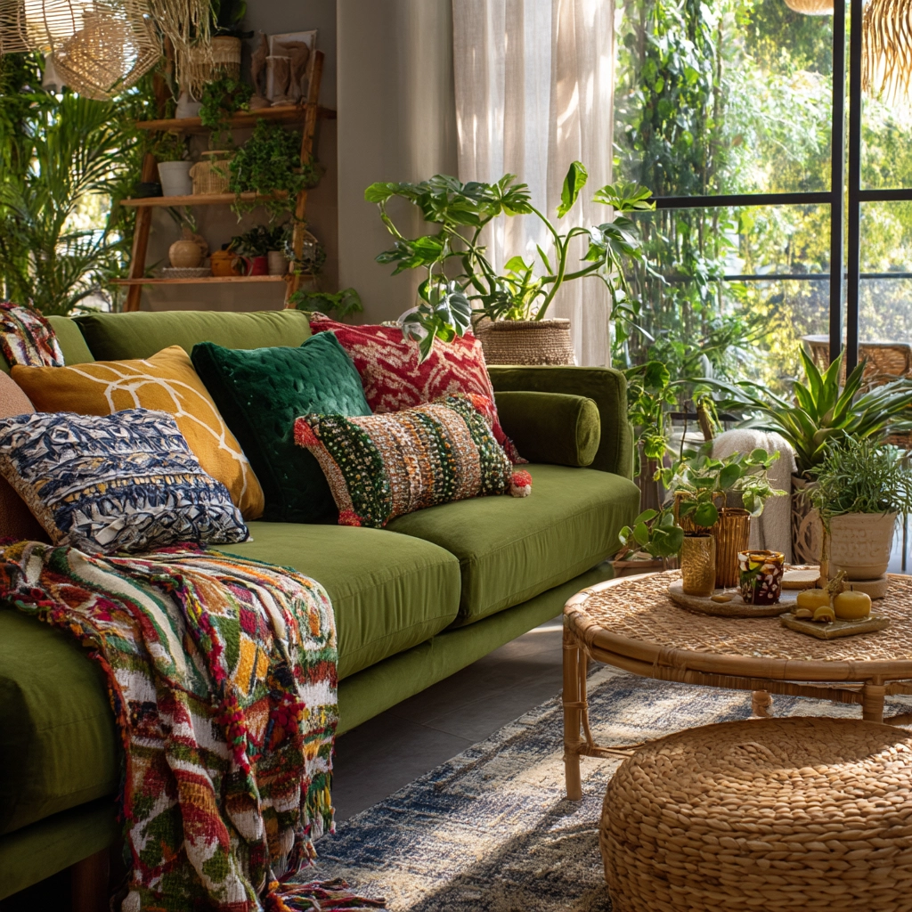 green living room decor 21