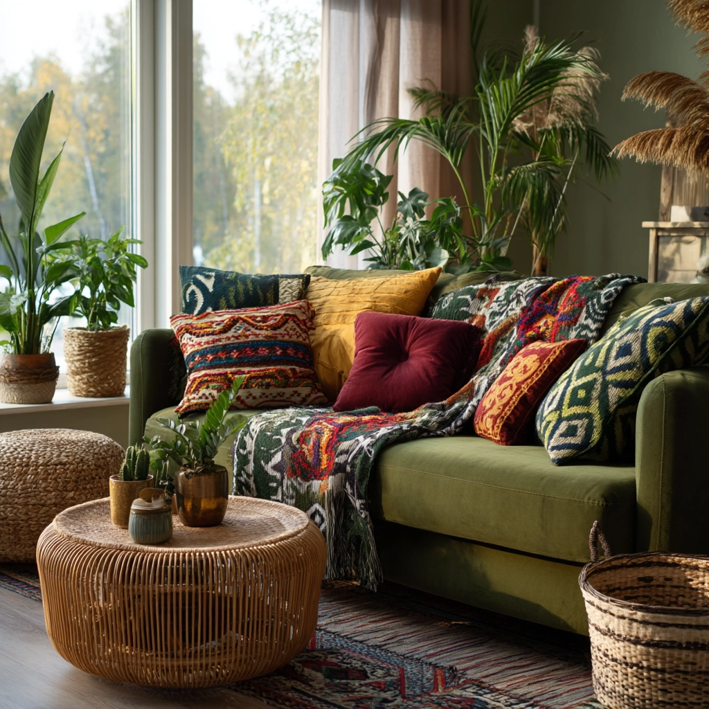green living room decor 22