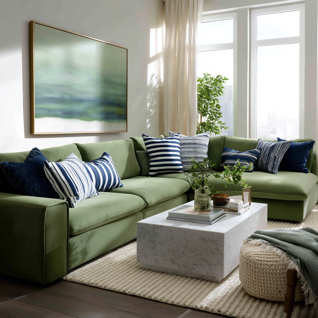 green living room decor 25