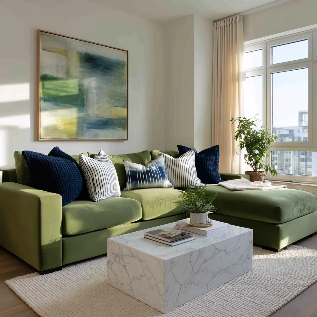 green living room decor 26