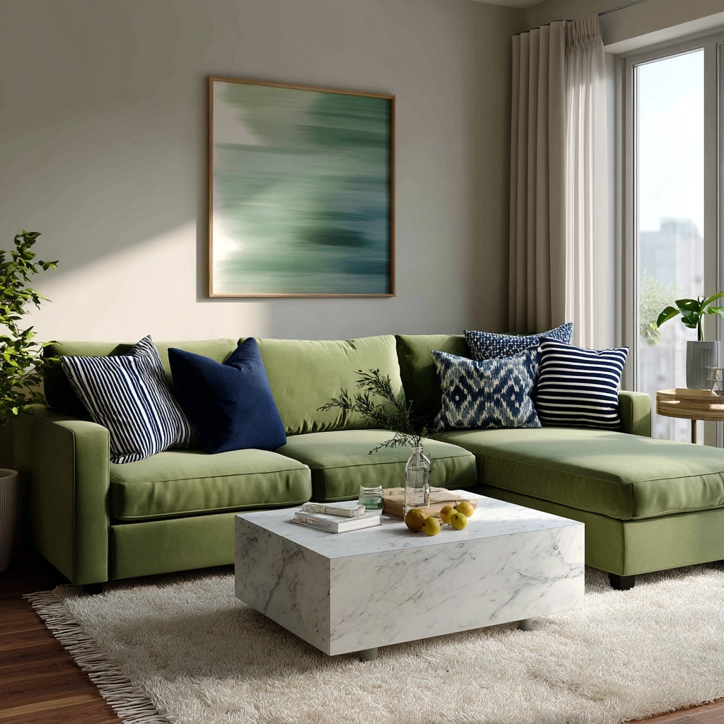 green living room decor 27