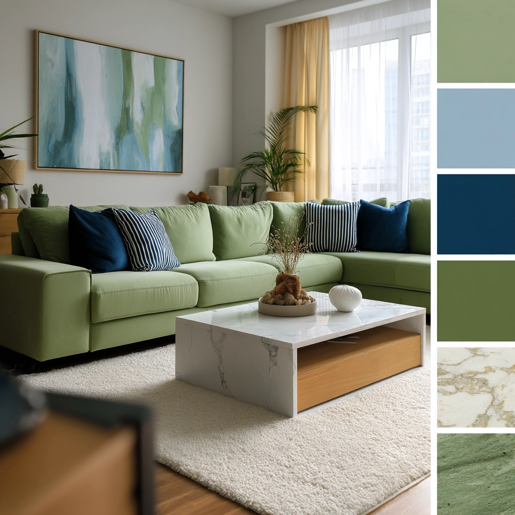 green living room decor 28