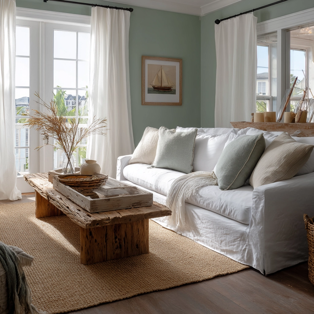 green living room decor 46