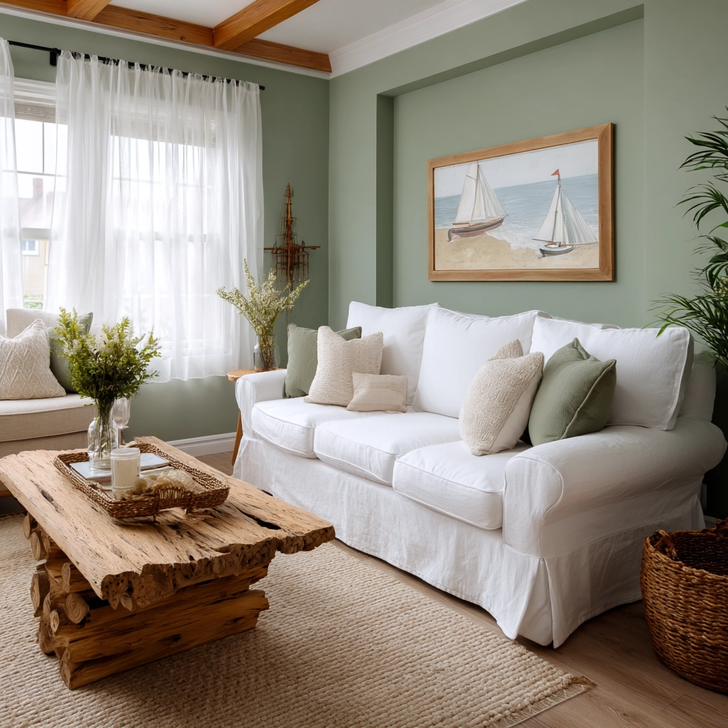 green living room decor 47