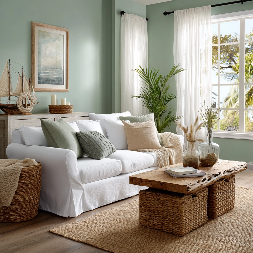 green living room decor 48