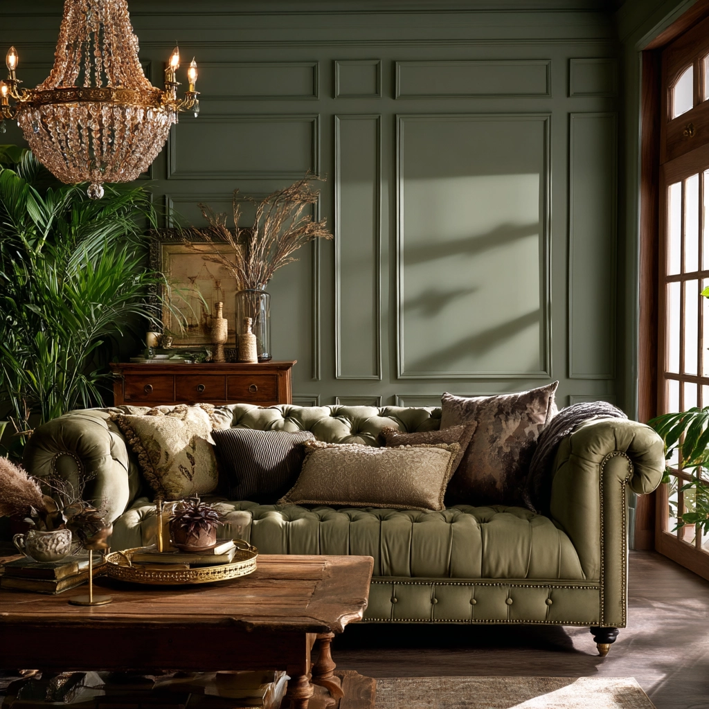 green living room decor 50
