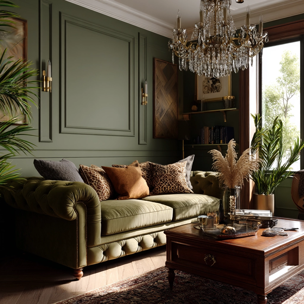 green living room decor 51