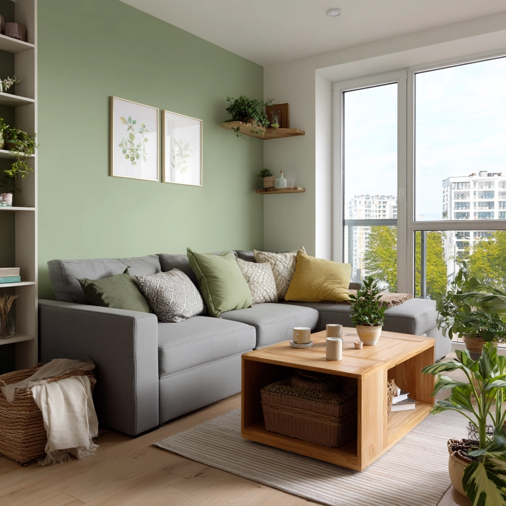green living room decor 53