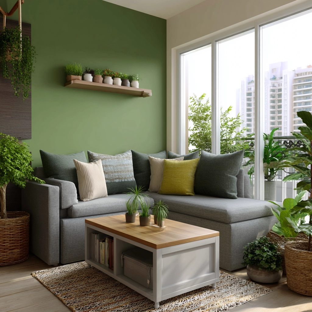 green living room decor 55