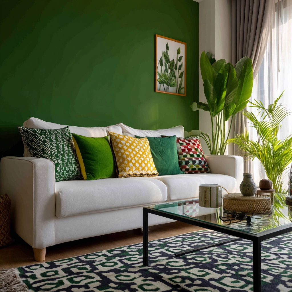 green living room decor 58