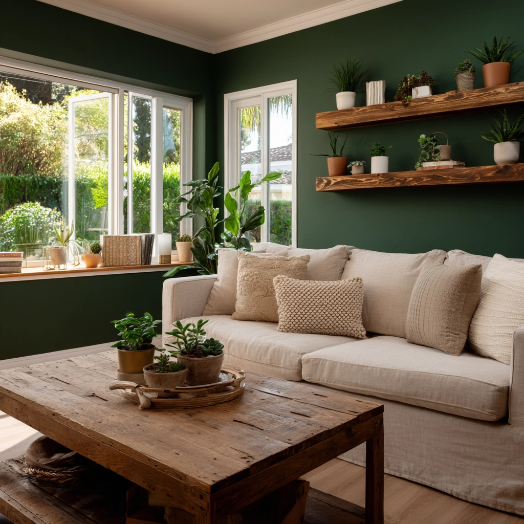 green living room decor 7