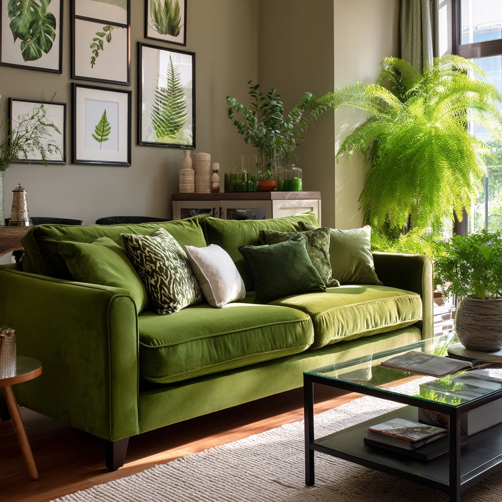 green living room decor 9