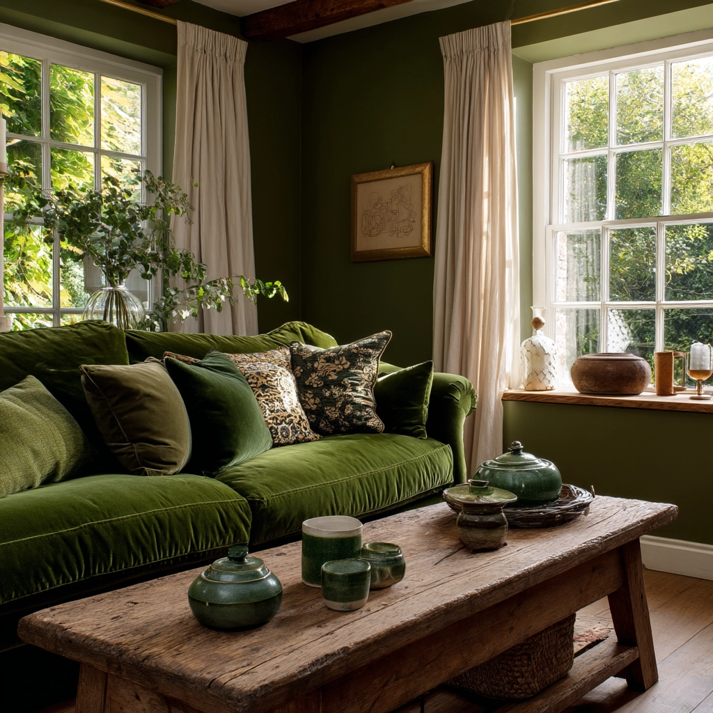 green living room ideas 13