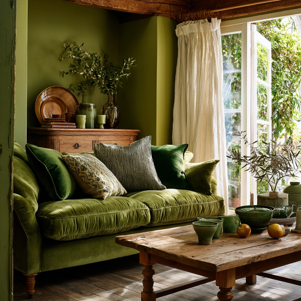 green living room ideas 15