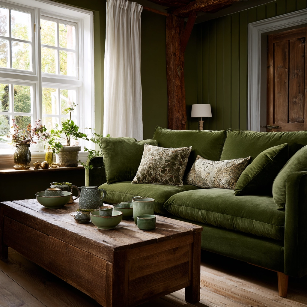 green living room ideas 16