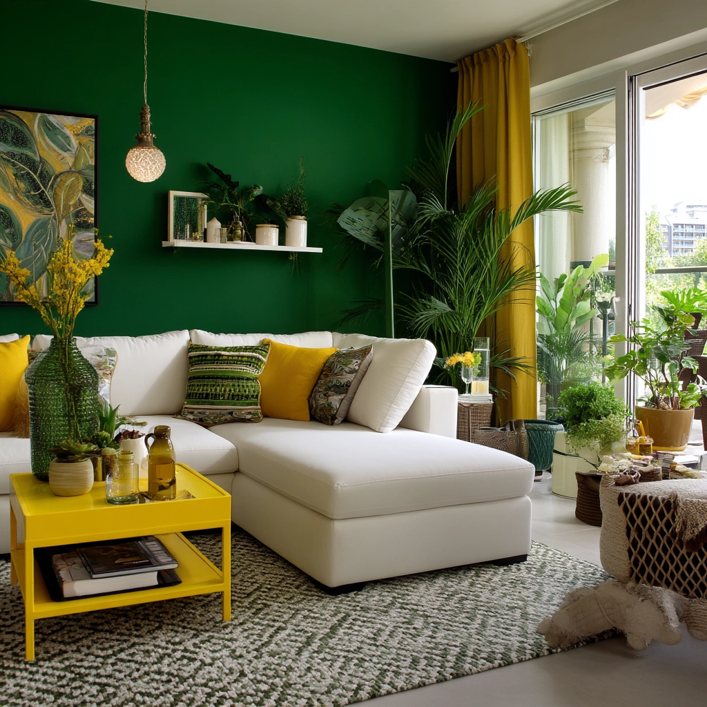 green living room ideas 40