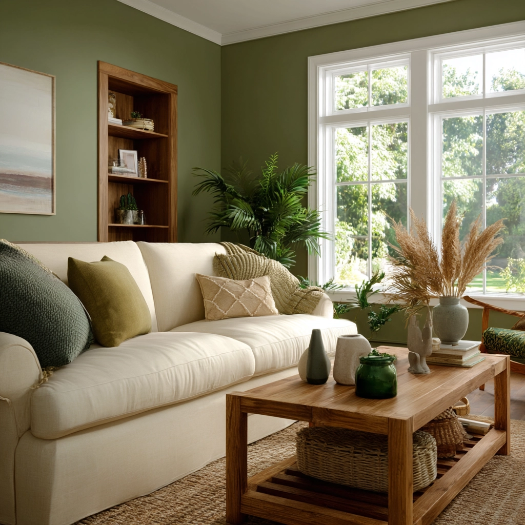 green living room ideas 43