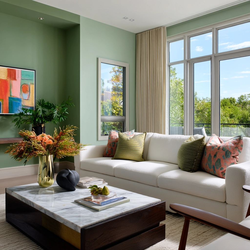 green living room ideas 55