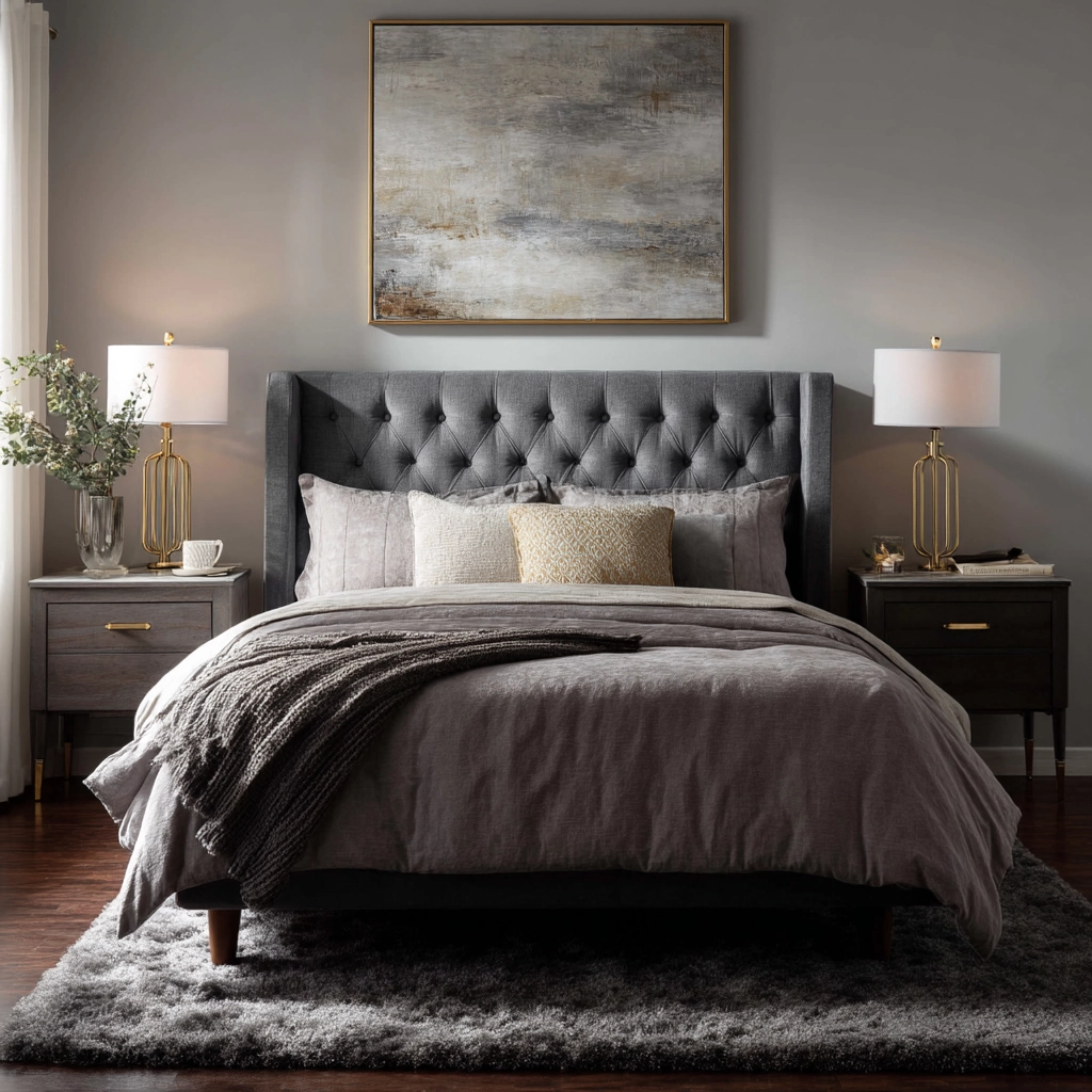 grey bedroom decor 11