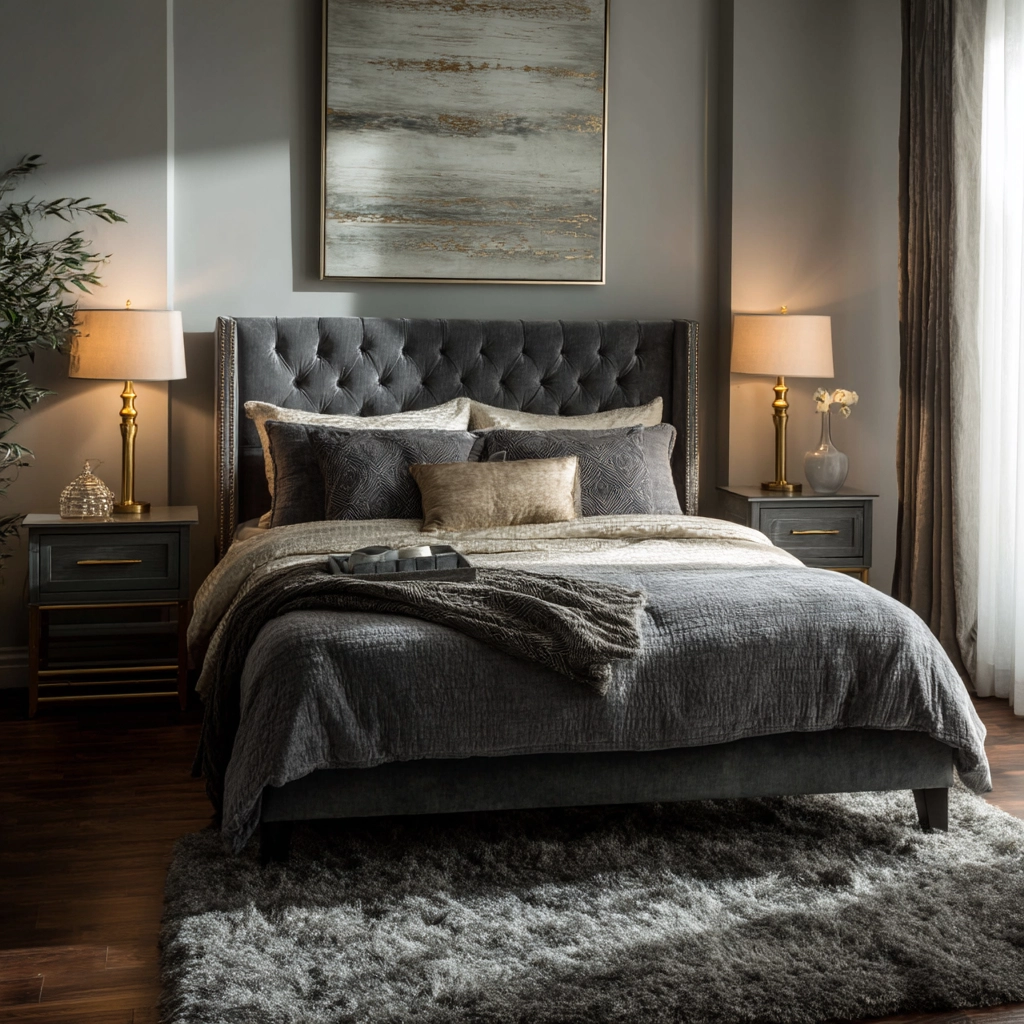 grey bedroom decor 12
