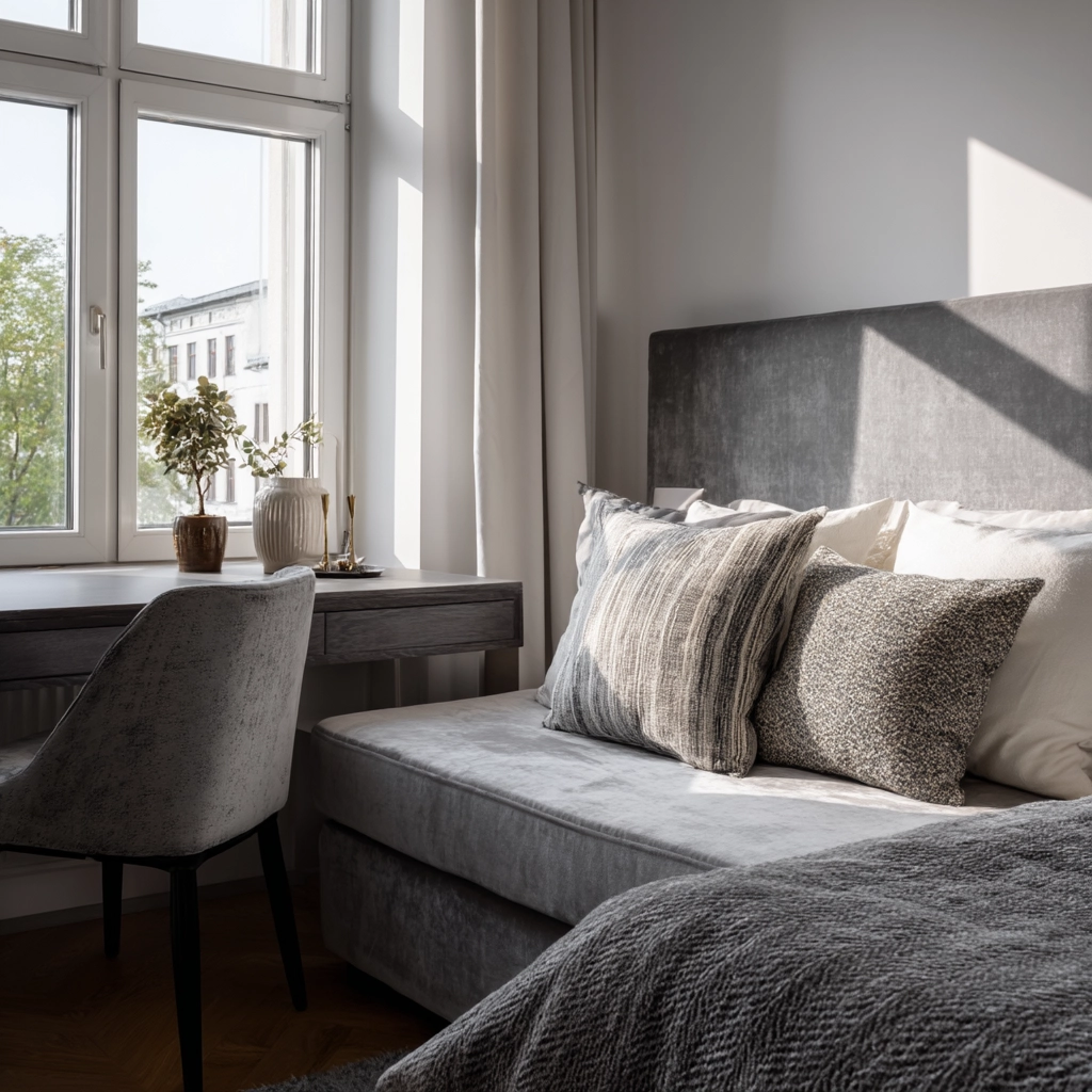 grey bedroom decor 23