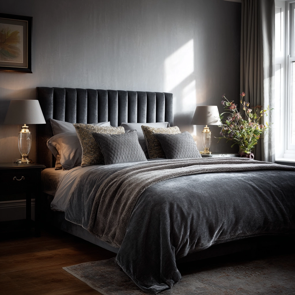 grey bedroom decor 31