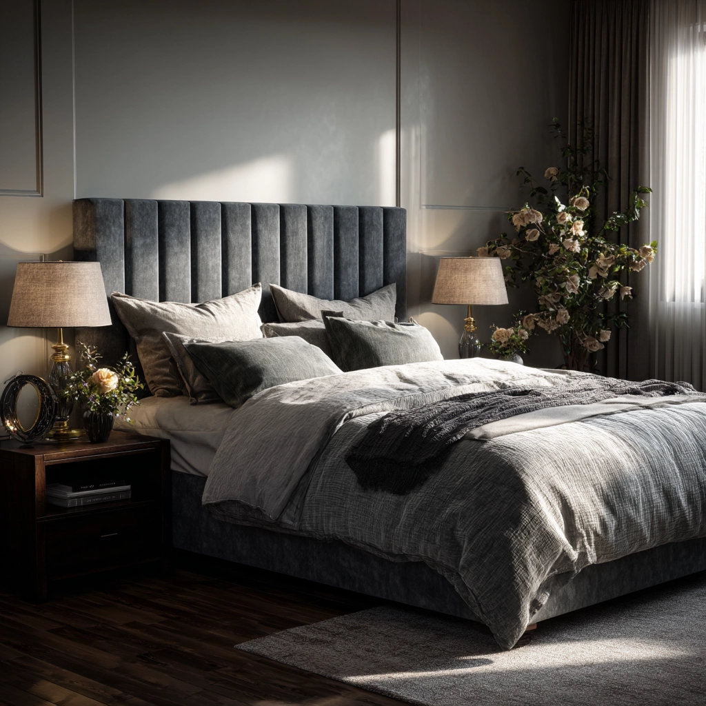 grey bedroom decor 32