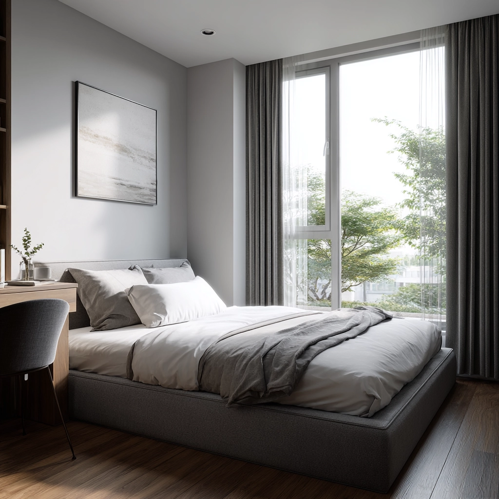 grey bedroom decor 41