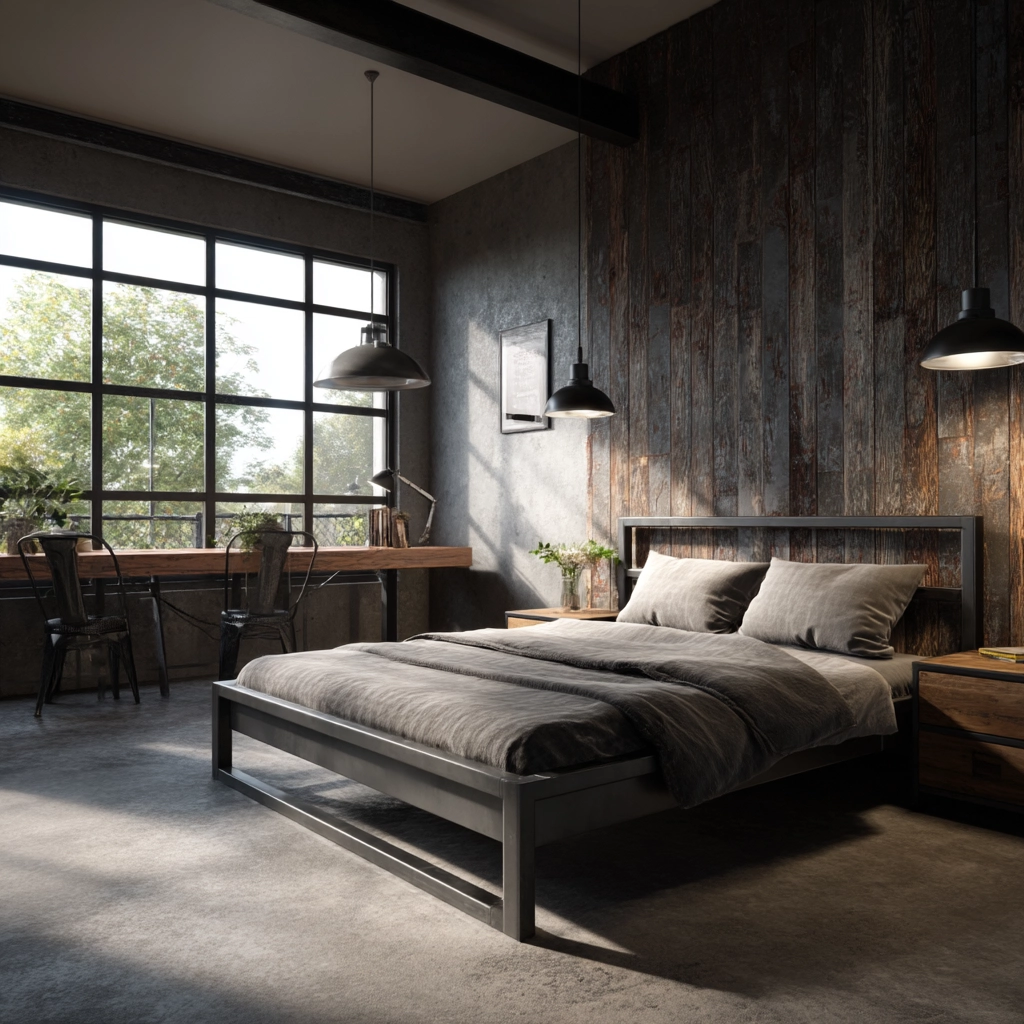 industrial bedroom design 11