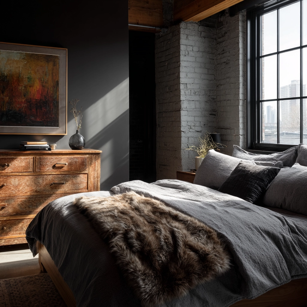 industrial bedroom design 13