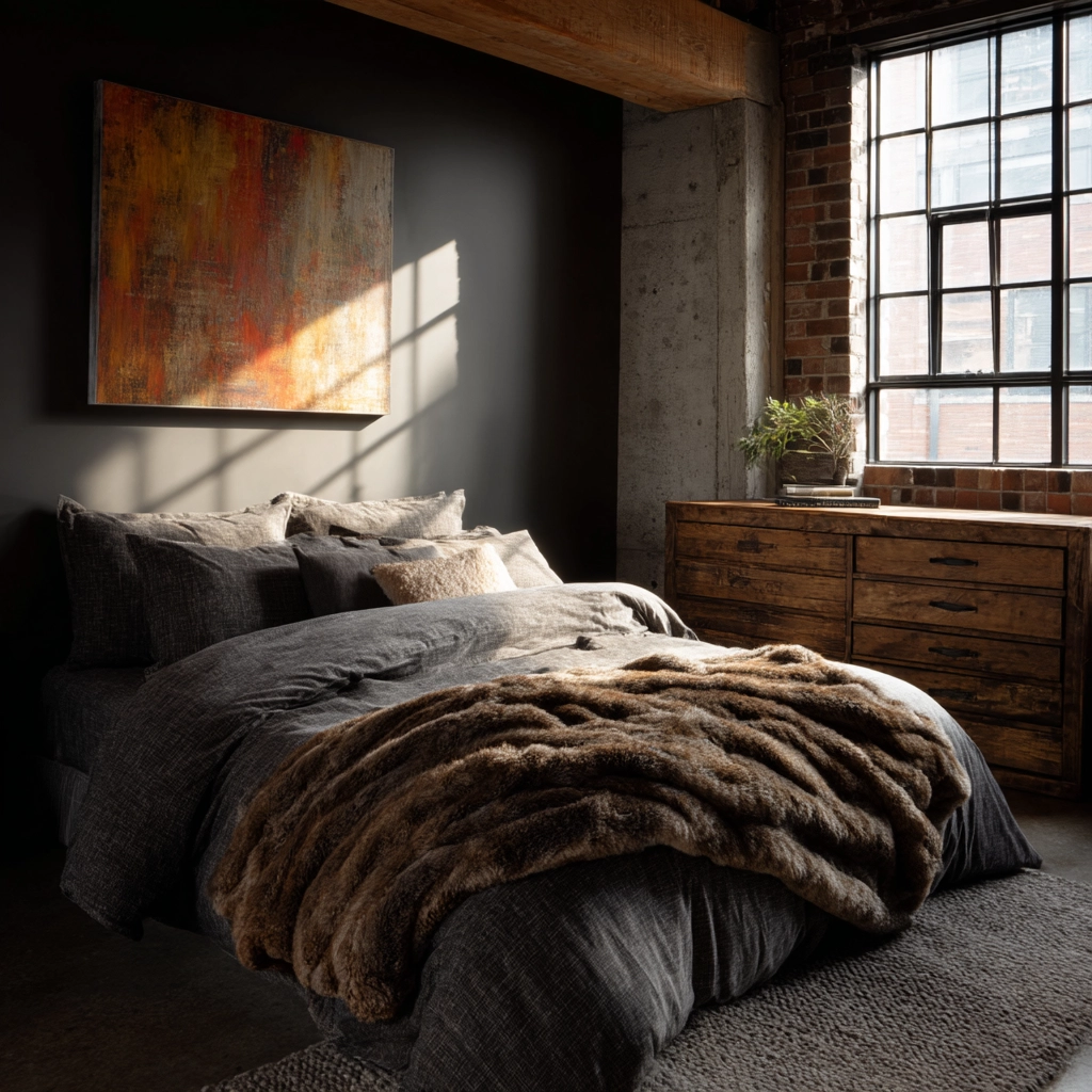 industrial bedroom design 14