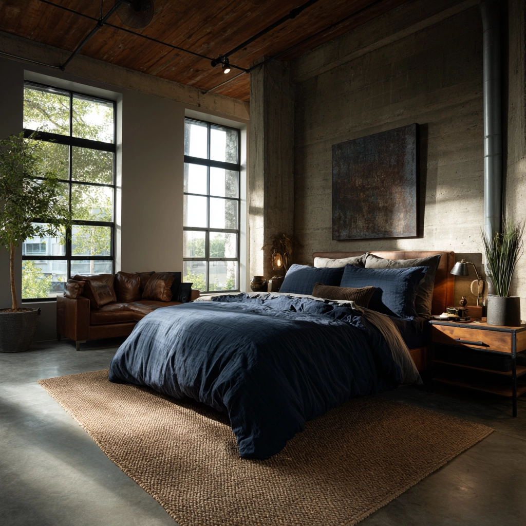 industrial bedroom design 17