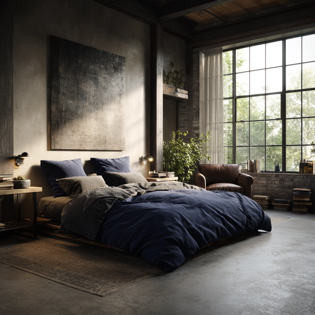 industrial bedroom design 18